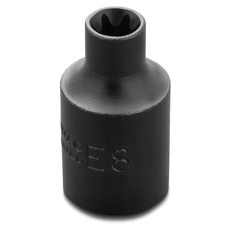 Proto 3/8 in Drive Impact Socket Standard Socket, black oxide, SOCKET TORX IMP 3/8" DR E8 PO7208TX